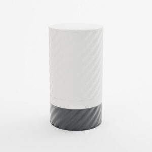 12-pen injection pen storage case, Twist style, two-tone (white / charcoal)